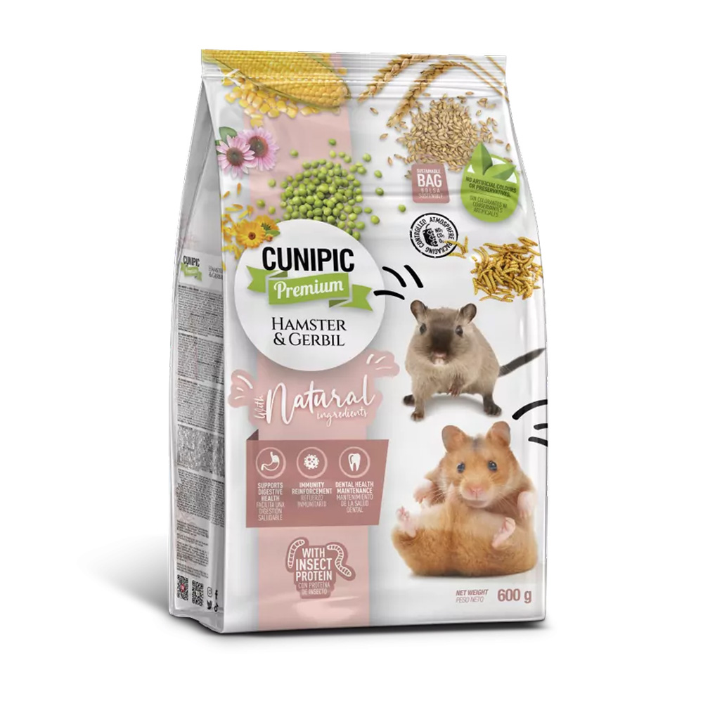 CUNIPIC Hamster & Gerbil karma dla chomików i myszoskoczków 600g